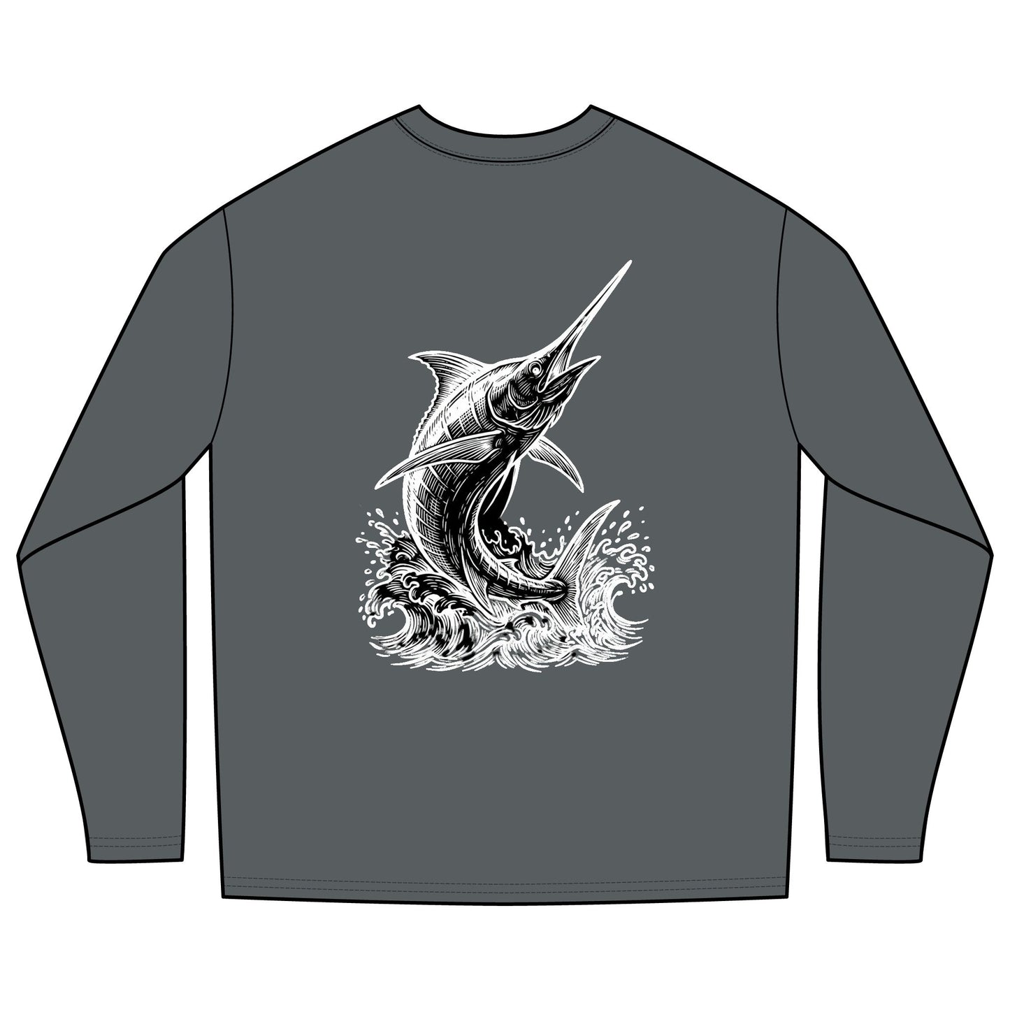 Rash Guard – Marlin Club (Back Image, Front Text)