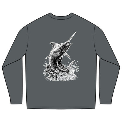 Rash Guard – Marlin Club (Back Image, Front Text)