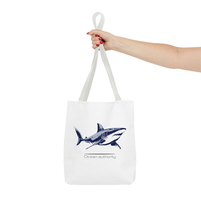 Shark Tote Bag — 'Ocean Authority' & 'Unleash Your Shark' Printed Tote