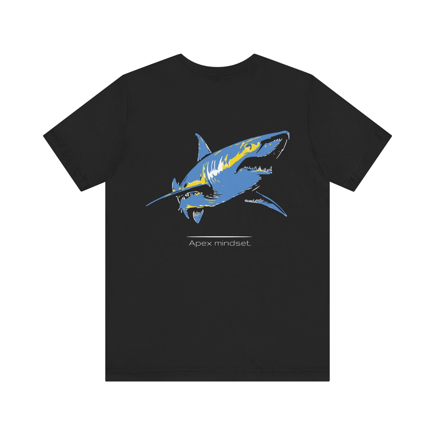 Blue Shark "Apex Mindset" Graphic Unisex Jersey Tee (graphic on back)