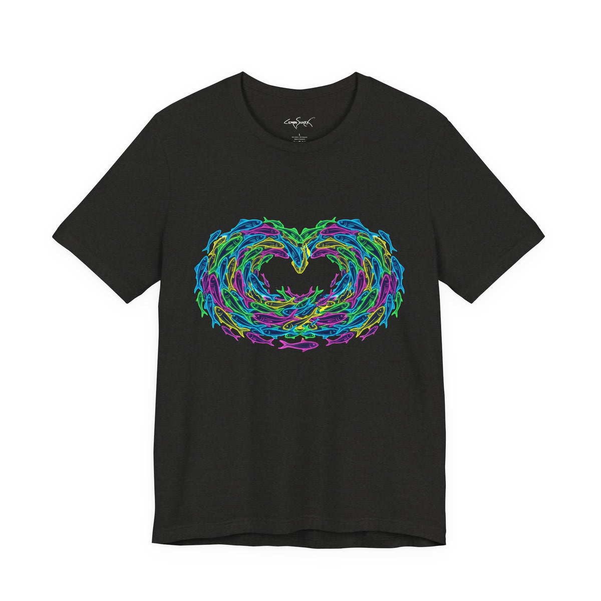 Neon Fish Tee - Heart Waves