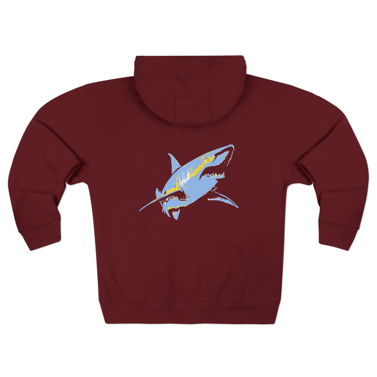 Shark Zip Hoodie - Blue Shark Solo