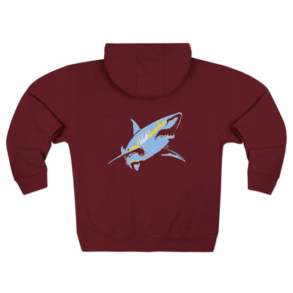 Shark Zip Hoodie - Blue Shark Solo