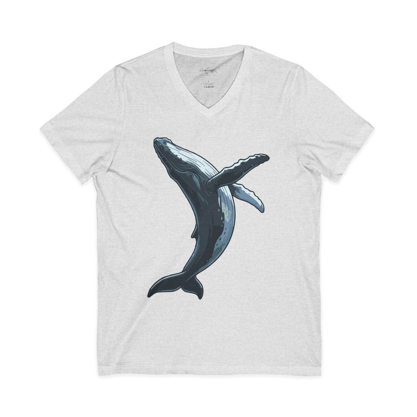 •V• Humpback Whale V-Neck Tee — Leap