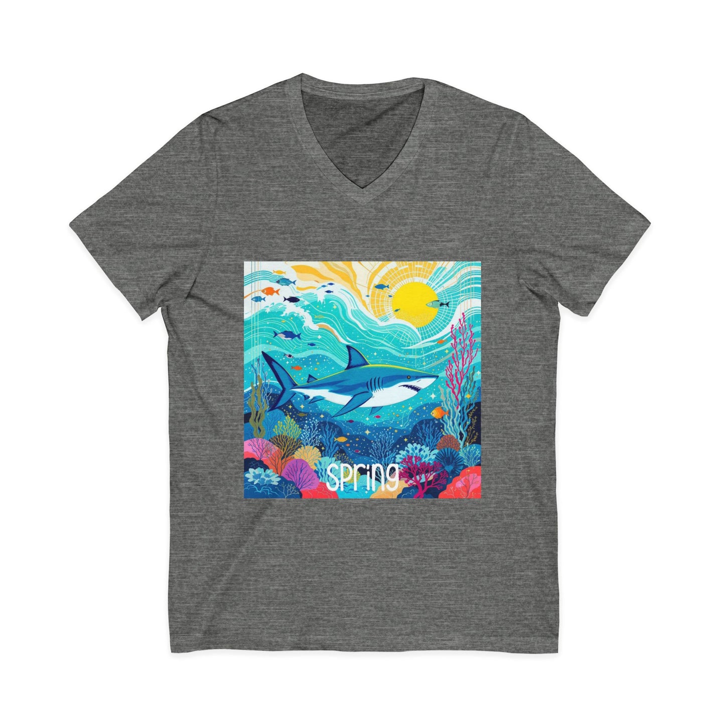 •V• Shark V-Neck Tee - Ocean Seasons 1 Spring