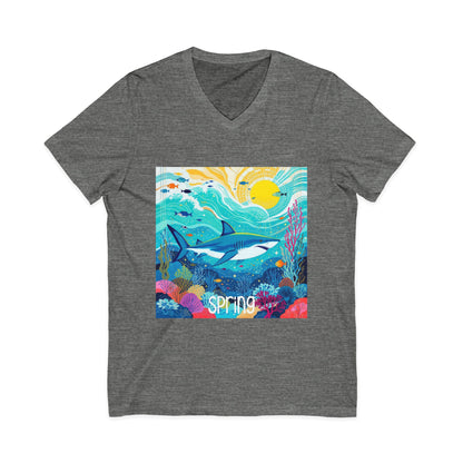 •V• Shark V-Neck Tee - Ocean Seasons 1 Spring