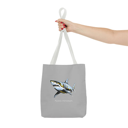 Shark Tote Bag - "Apex Mindset" Graphic Ocean Shopper