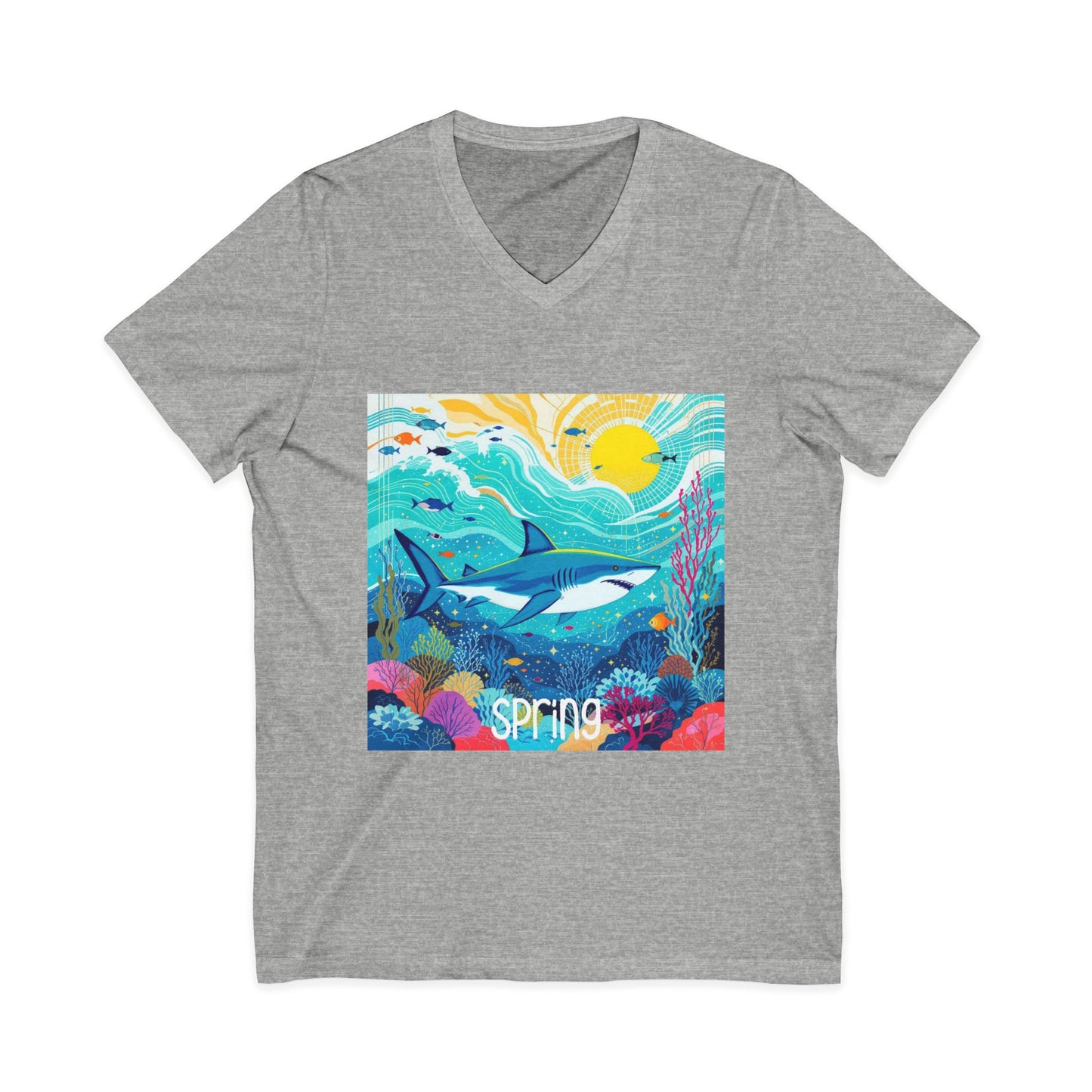 •V• Shark V-Neck Tee - Ocean Seasons 1 Spring