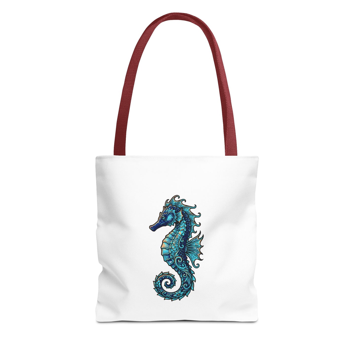 Seahorse Art Tote Bag — Nautical Ocean Tote