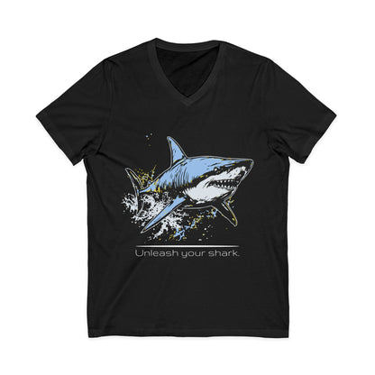 •V• Shark V-Neck Tee - Ultimate Unleash Your Shark