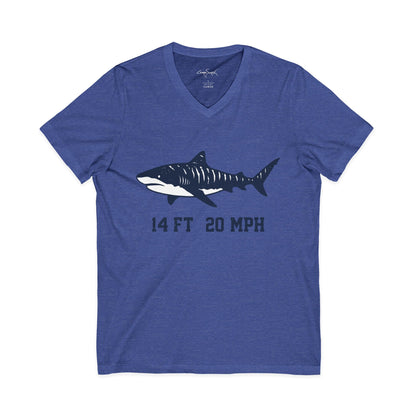 Shark V-Neck Tee - Stats