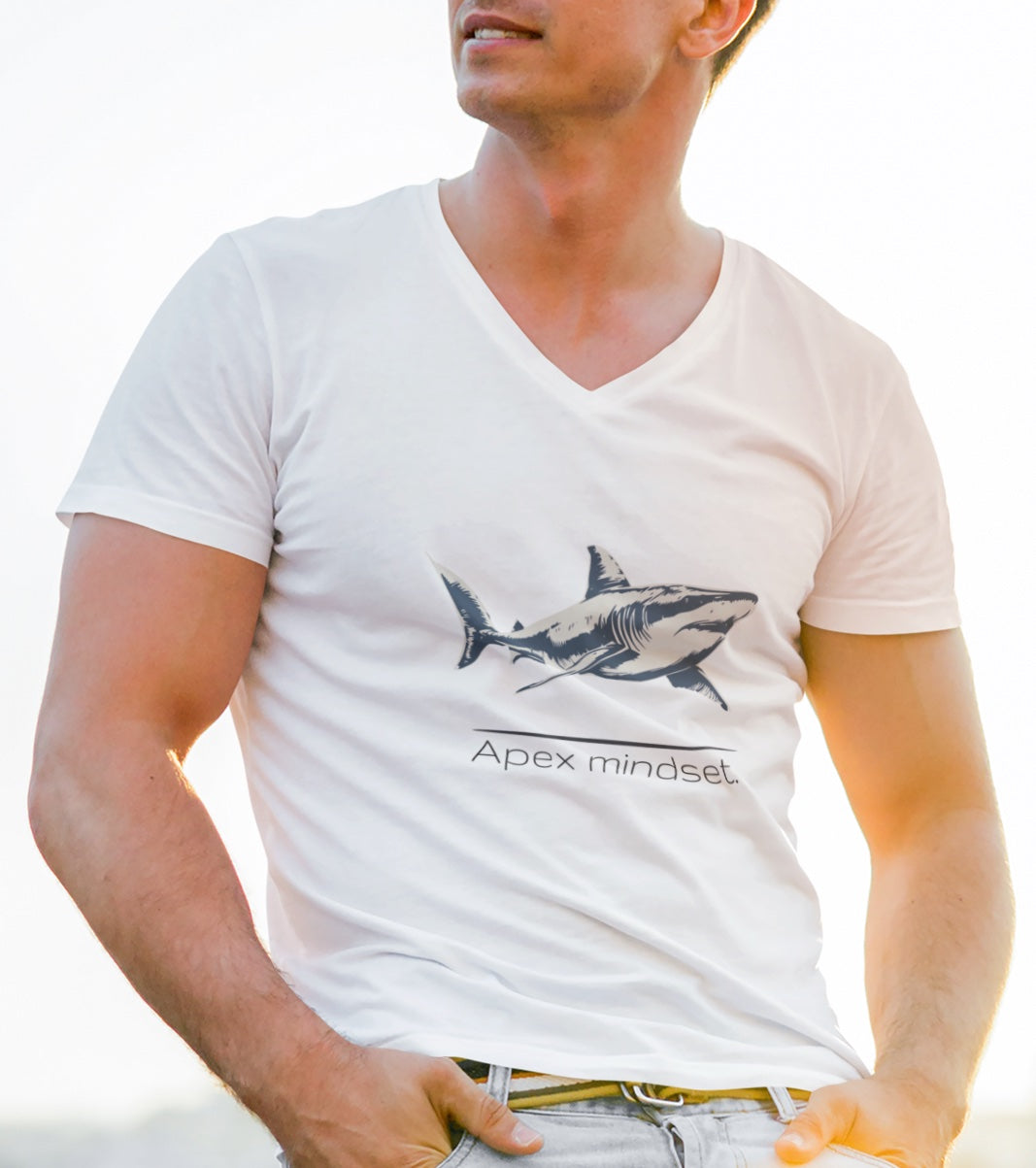 •V• Shark V-Neck Tee - Apex Mindset
