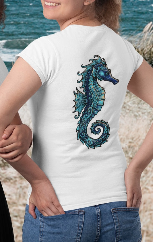 Seahorse Tee - Front & Back Image "Sea Dragon"