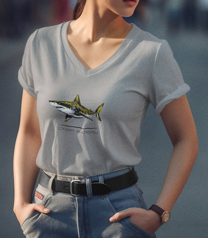 •V• Shark V-Neck Tee - Ocean Authority